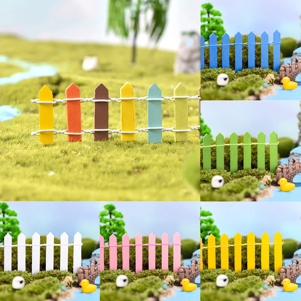 

1PC Wood Fence DIY Palisade Miniature Fairy Garden Home Houses Decoration Mini Craft Micro Landscaping Ornaments