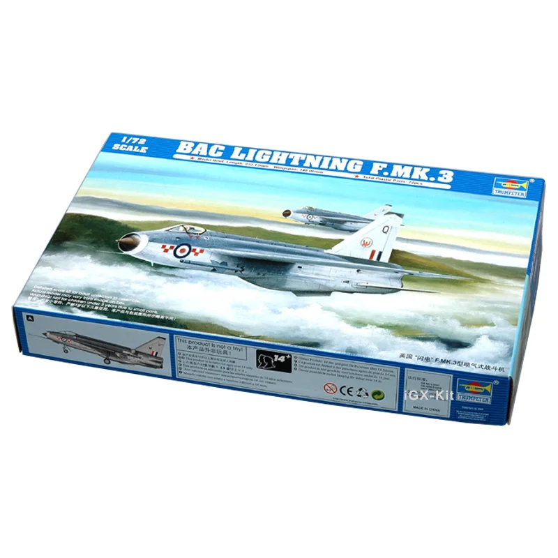 

Trumpeter 01635 1/72 British BAC Lightning F3 Jet Fighter Aircraft Military Collectible Plastic Assembly Model Toy Building Kit