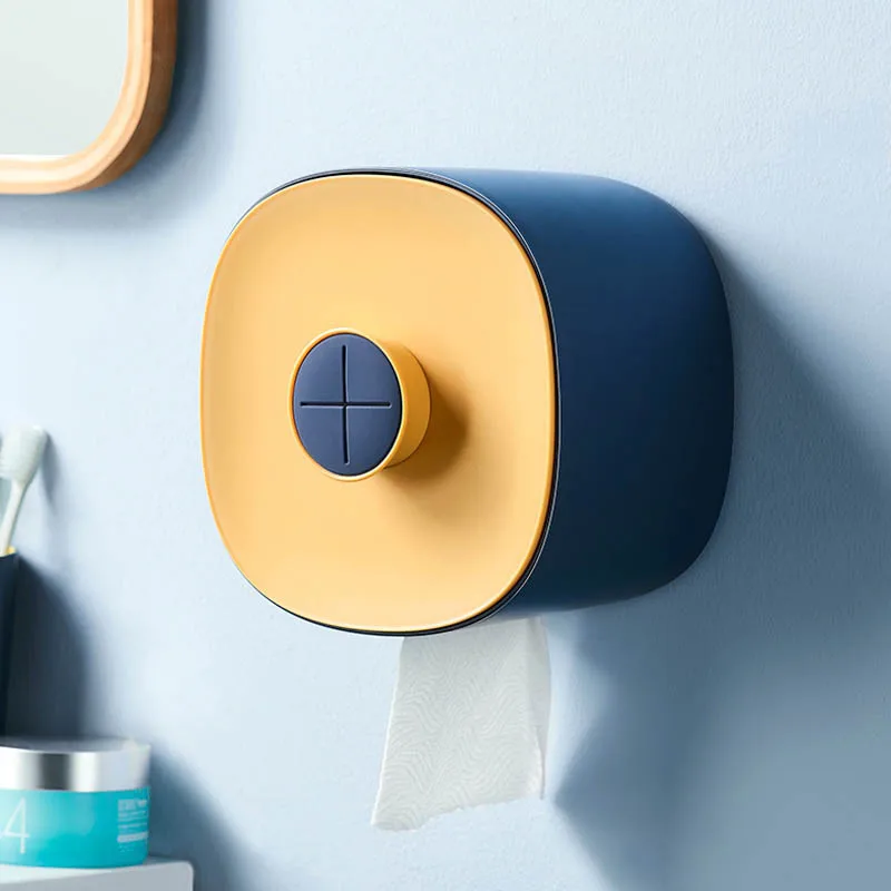 

Wall Mounted Toilet Paper Holder Waterproof Toilet Roll Dispenser Disposable Face Towel Storage Box Bathroom Accessories
