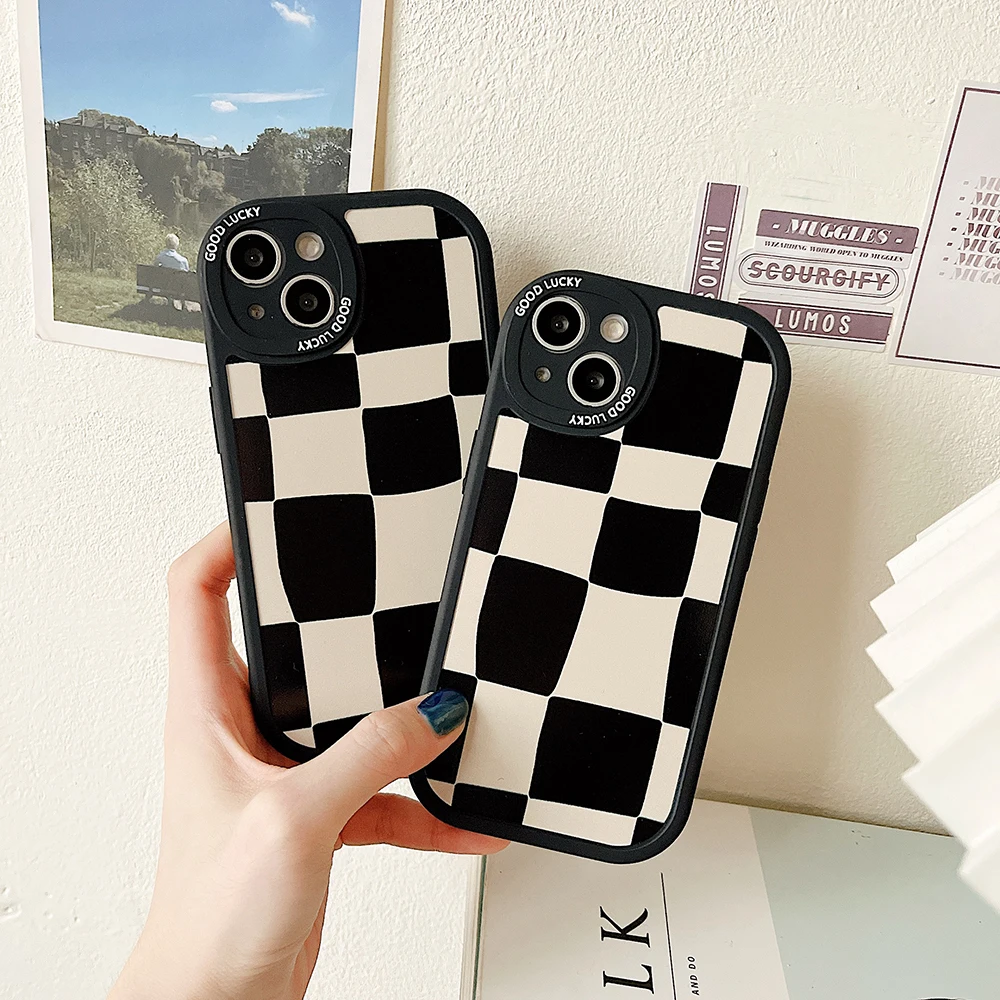 

Flower Grid Phone Case For Xiaomi 11T Lite Poco x3 x5 m3 Redmi Note 11 10 8 9 7 Pro 9A 9C 9T Soft TPU Cover