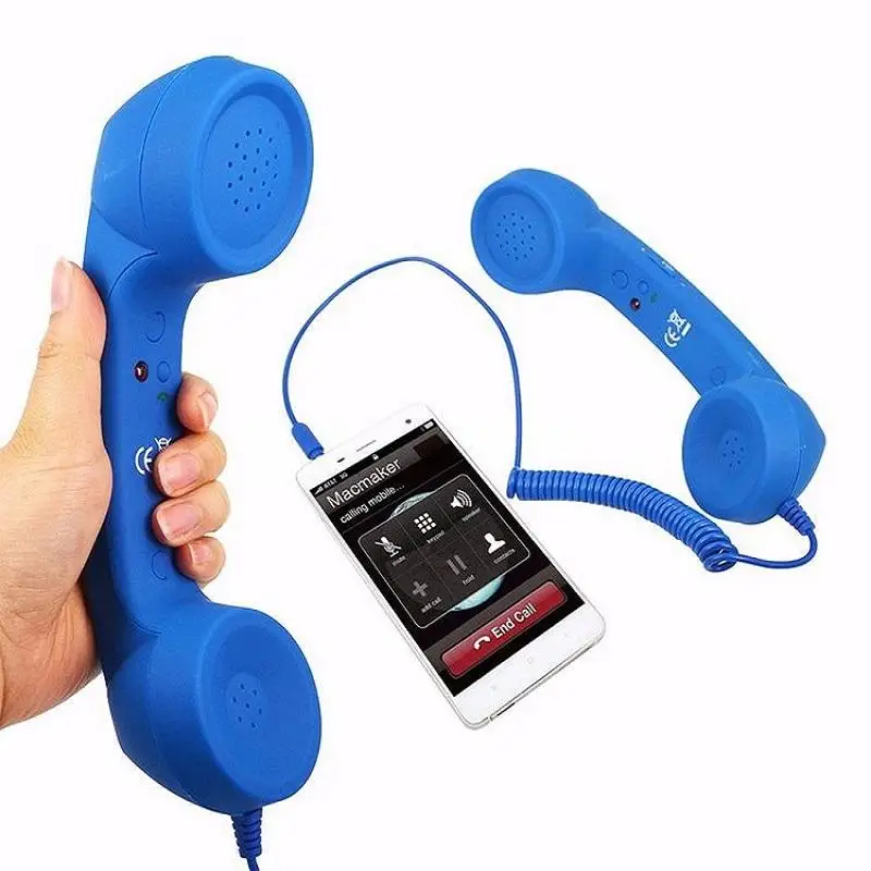 

3.5mm Retro Phone Telephone Radiation-proof Receivers Cellphone Handset For iPhone 4 5 6 7 Classic Headphone with MIC Microphone