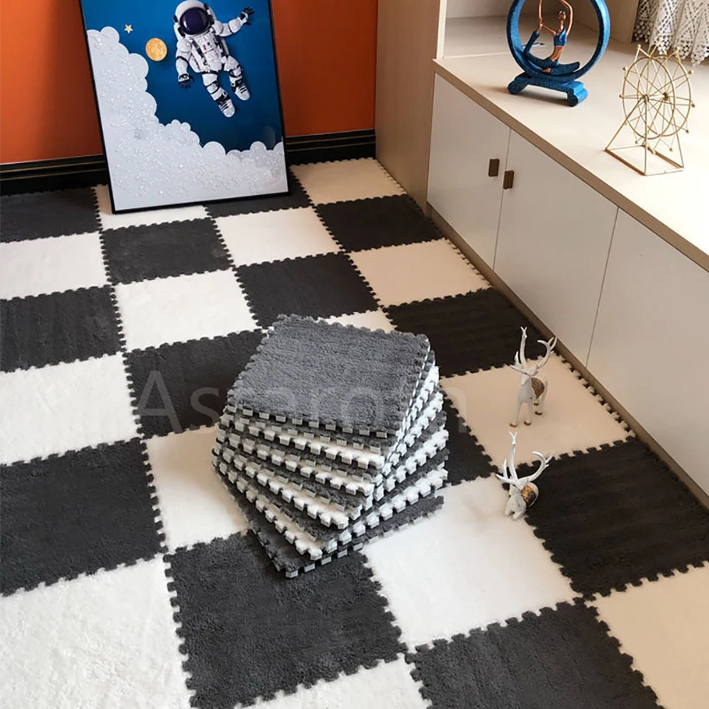 

Winter Baby EVA Foam Puzzle Soft Plush Play Mat /kids Rugs Toys carpet for childrens Interlocking Exercise Floor Tiles,30x30cm