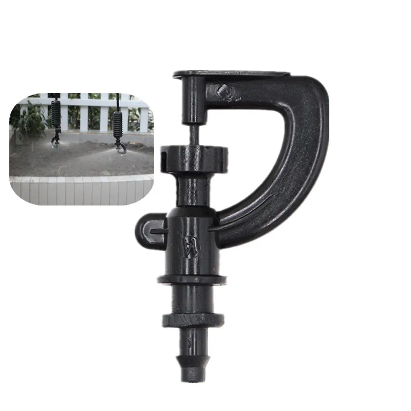 

200PCS Automatic Irrigation Sprayer With 1/4" Barb Garden Micro Irrigation Sprinkler Greenhouse Rotating Nozzle