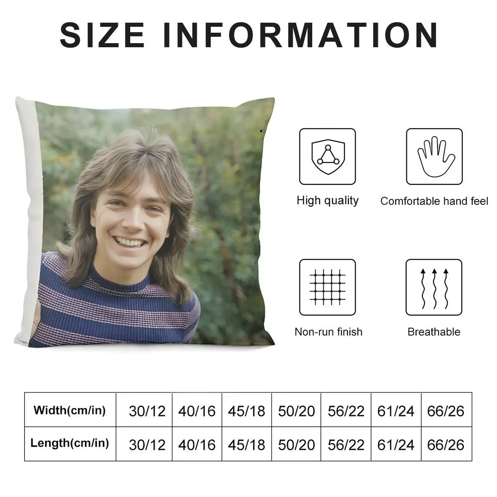 Дэвид Кассиди милая улыбка декоративная подушка чехол для дивана роскошные