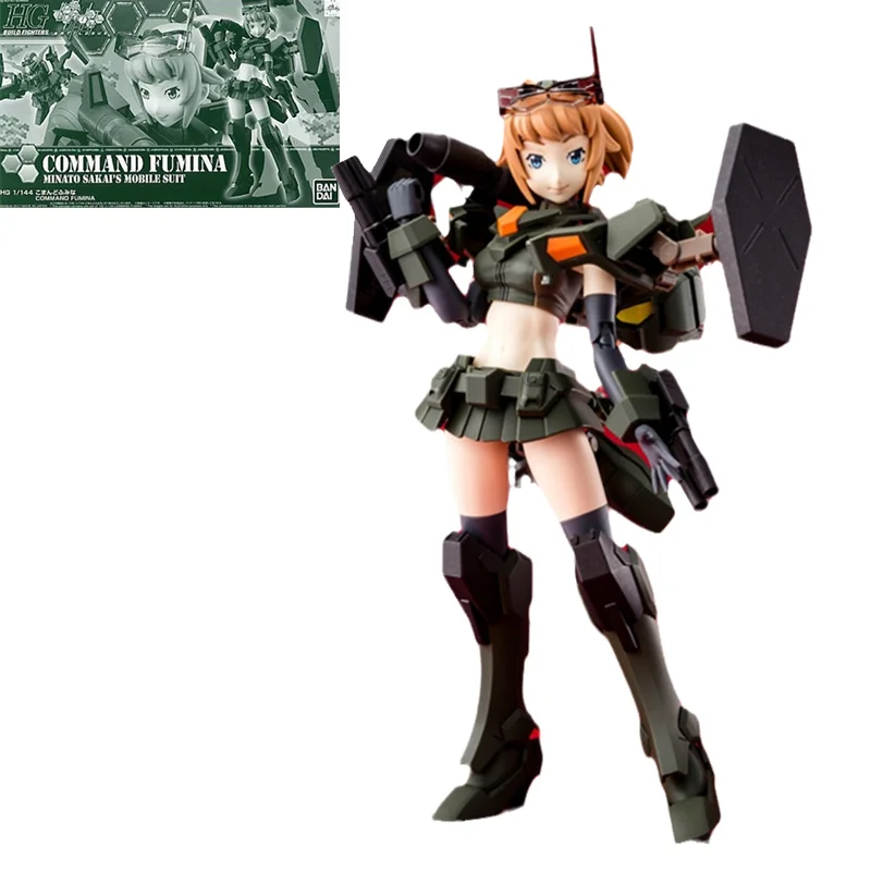 

Bandai Genuine Gundam PB Assembled Model Kit Limited HGBF 1/144 Command Fumina Gunpla Action Anime Figure Toy Gift for Children
