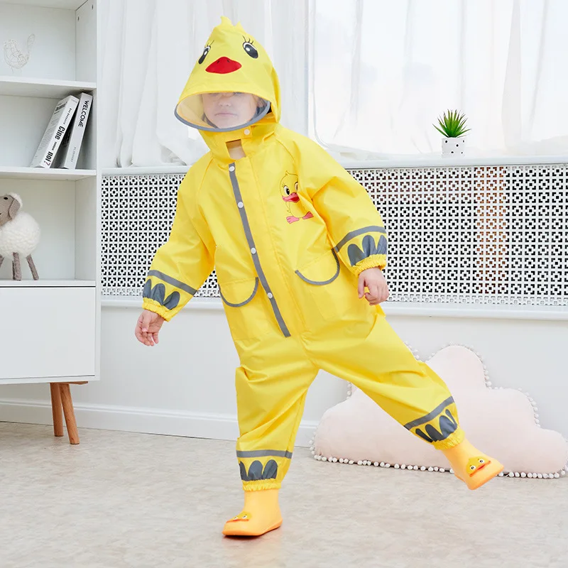 Детский цельный дождевик милый и красивый толстый прочный для детского сада