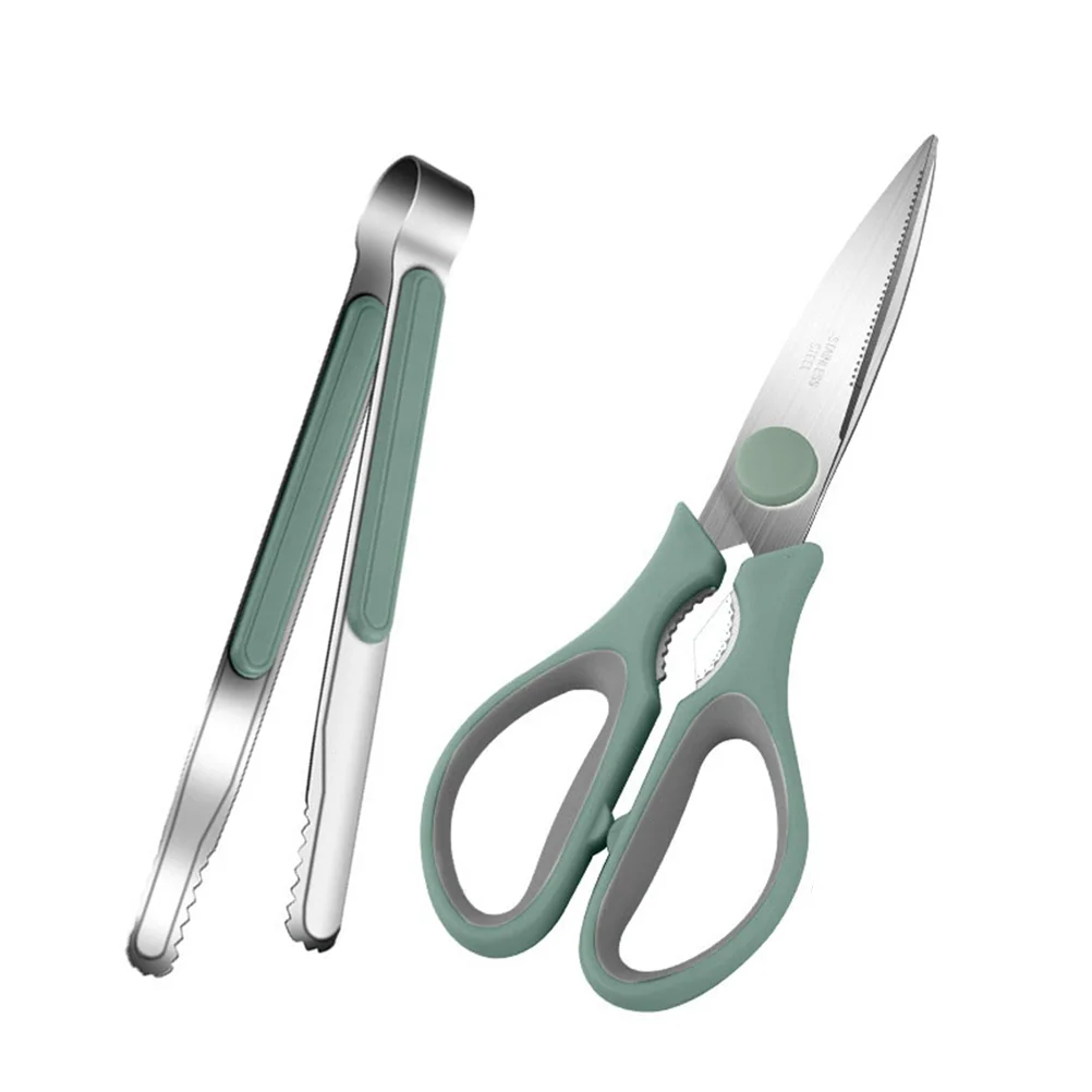 

1 Set of BBQ Scissor Clips Useful Chicken Bone Cutlet Scissors Food Tong