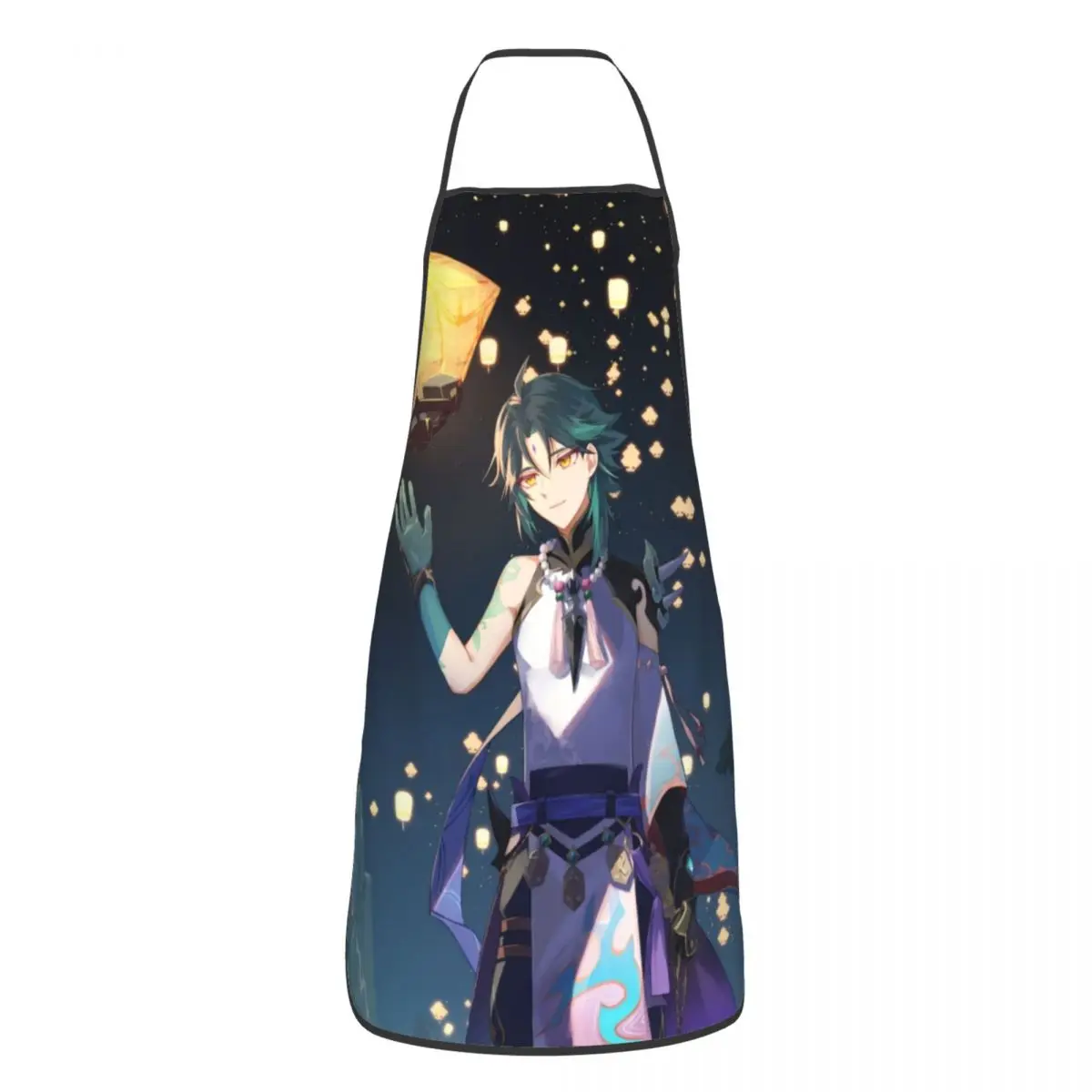 

Funny Genshin Impact Xiao Bib Apron Men Women Unisex Kitchen Chef Comic Anime Game Tablier Cuisine for Cooking Baking Gardening