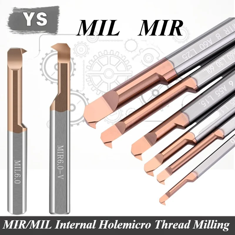 

MIR MIL расточный инструмент для резьбы с небольшими отверстиями MIR3 MIR4 MIR5 MIR6 MIR8 A60 L55 L15 L22 L32 малый диаметр Твердосплавная резьба Инструмент Расточная оправка