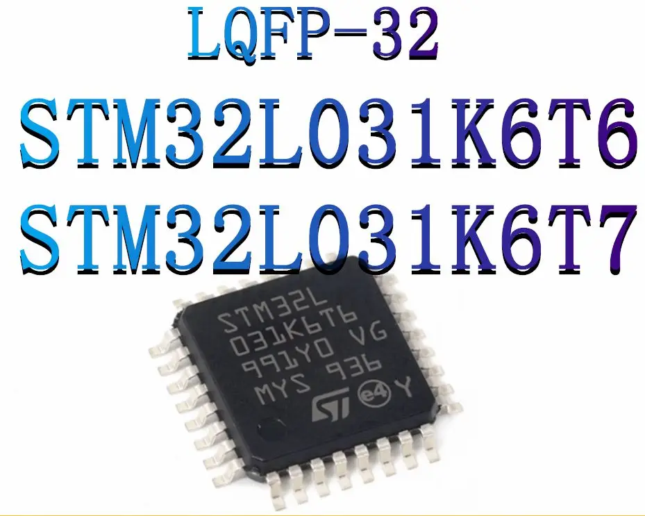Микроконтроллер STM32L031K6T6 STM32L031K6T7, лампа управления 32 МГц, микроконтроллер (MCU/MPU/SOC), интегральная микросхема