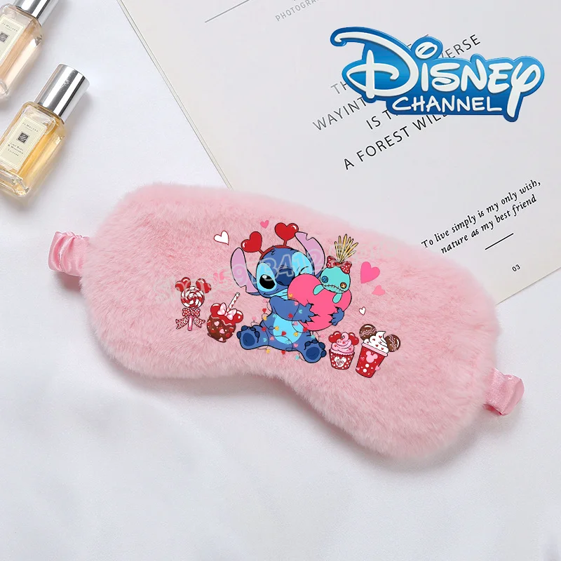Stitch Disney Маска для сна Спящая повязка на глаза Мягкие плюшевые маски глаз Плюшевая