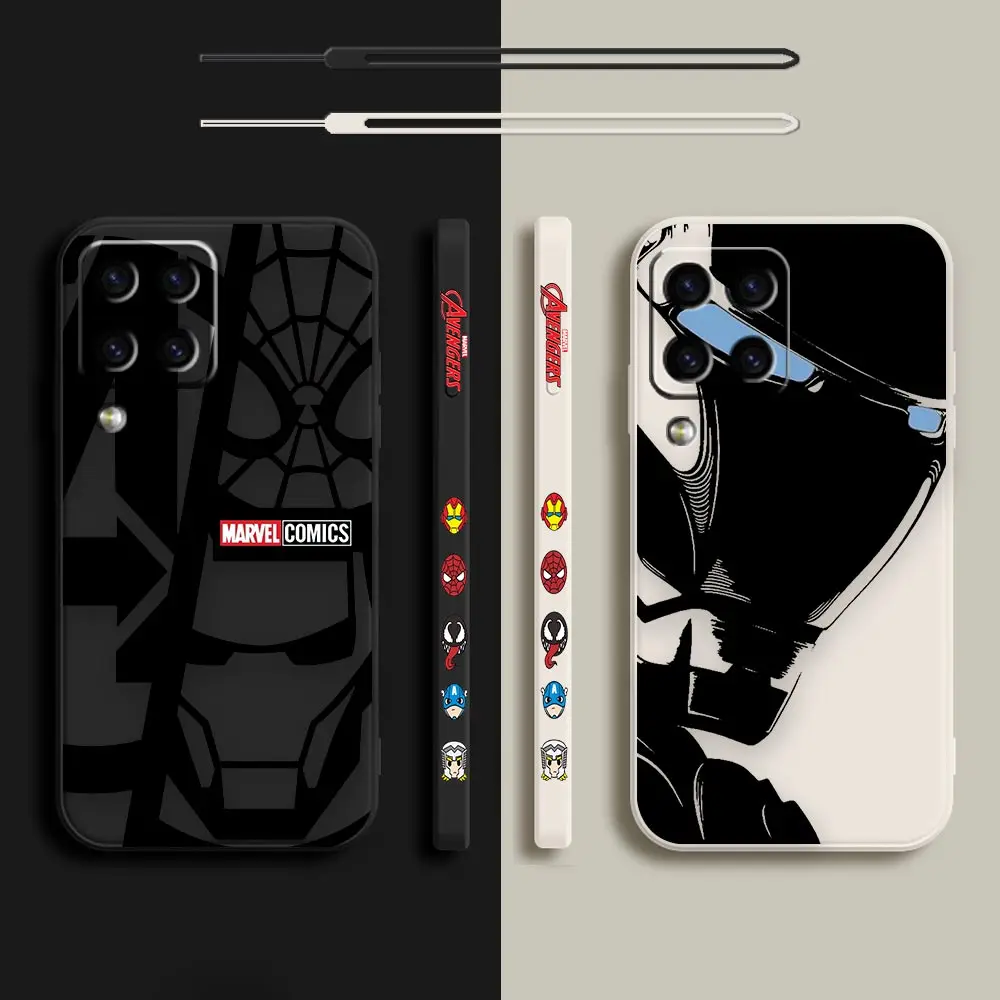 

Marvel Iron Man Spider-Man Logo For Samsung A50 A30 A20S A10S A10 Note 20 10 9 M32 M22 M12 M32 M40S M80S M60S 21 Pro Plus Case
