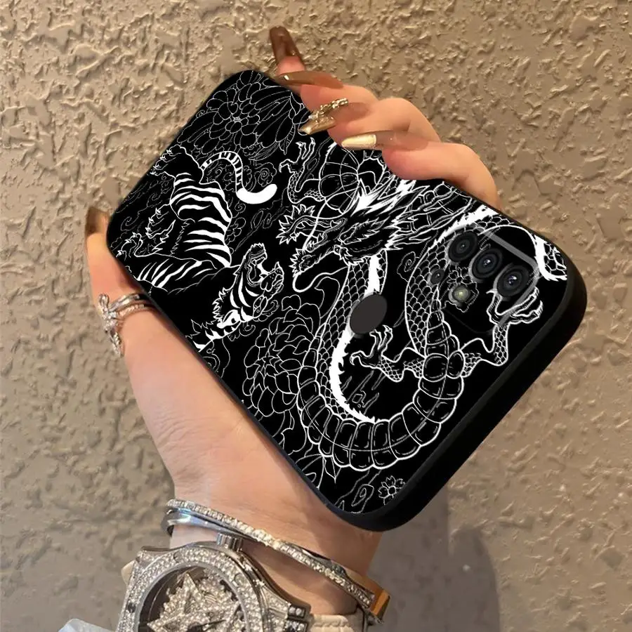 Чехол Dragon Tiger Sketch для Motorola Moto G60s Edge 20 Pro 30 Lite G51 G73 G52 G53 G30 G22 Edge40 G50 G32 G71 (art.: 3920d9dbf4a3f) - 3920d9dbf4a3f
