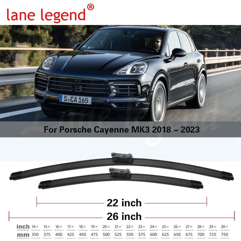 

Для Porsche Cayenne 9YA 9YB MK3 2019 2020 2021 2022 2023 безрамные щетки стеклоочистителя переднее стекло аксессуары для лобового стекла