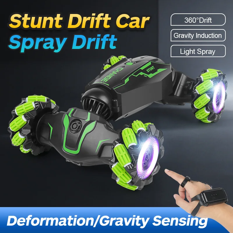 

Remote Control Twist Car Light Spray Gesture Induction Climbing Off-road Vehicle Lateral Drift Watch Stunt Children's Toys