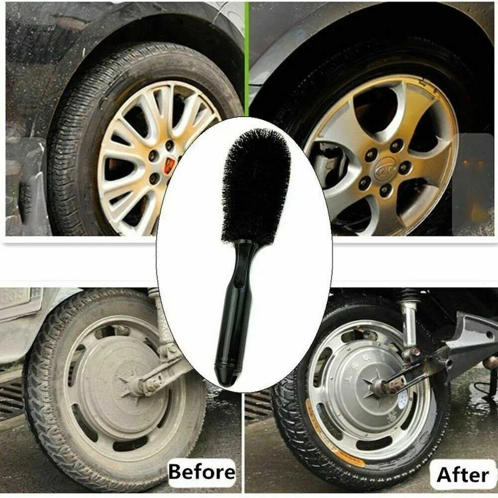 

2Pcs Car Wheel Tire Scrubbing Brush Handheld Car Washing Wheel Brush Car Truck Exerior Cleaning Tools Supplies