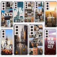 new york collage phone case coque for samsung galaxy s21 ultra 5g s20 fe s20 plus s10e s10 lite s8 s9 plus s7 shell cover funda