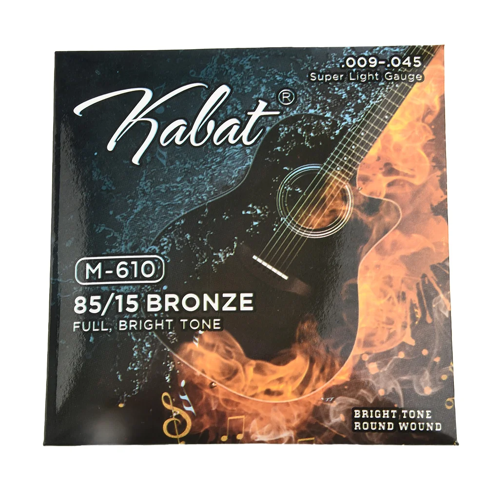 

6Pcs/Set Acoustic Guitar Strings Parts Full Size 09-45 10-50 11-52 12-54 13-56 Universal Strings For 6 String Acoustic Guitars