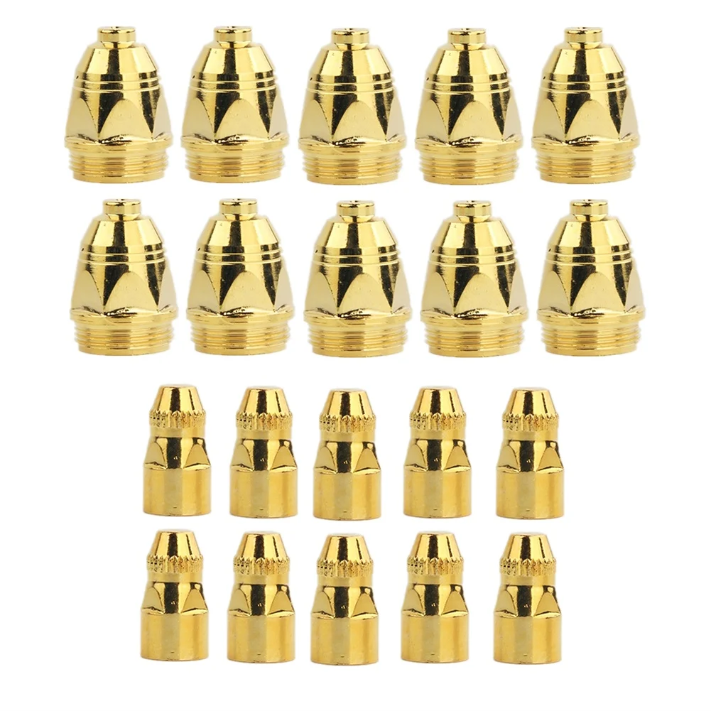 

10 Sets/Lot P80 Air Plasma Consumables Golden CNC Cutting Machine Plasma Cutter Nozzle Hafnium Electrode 1.1mm