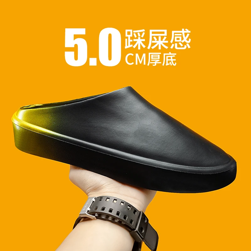 Man Beach Slippers Fashion Outdoor Shoes for Men Super Comfortable Soft Sandals Non-Slips Heighten 5cm EVA Lightweight Footwear