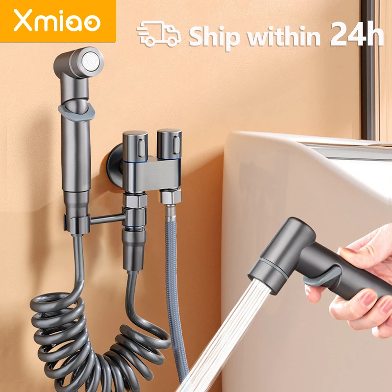 

Hygienic Shower for Bathroom Toilet Bidet Shower Head Double Outlet Angle Valve of Bathroom Accessories Bidet Toilet Seat