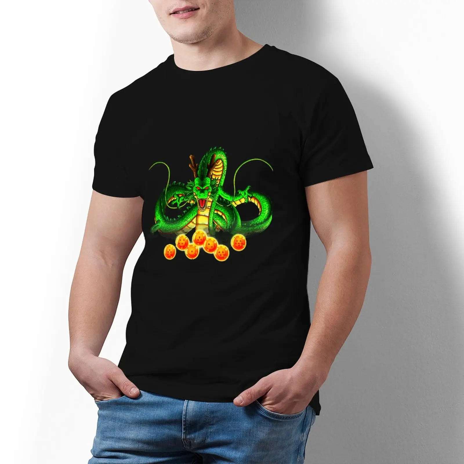 

Bandai Dragon Ball Shenron Porunga T Shirt Manga Man Funny T-Shirt Short Sleeve Graphic Cotton Tee Shirt