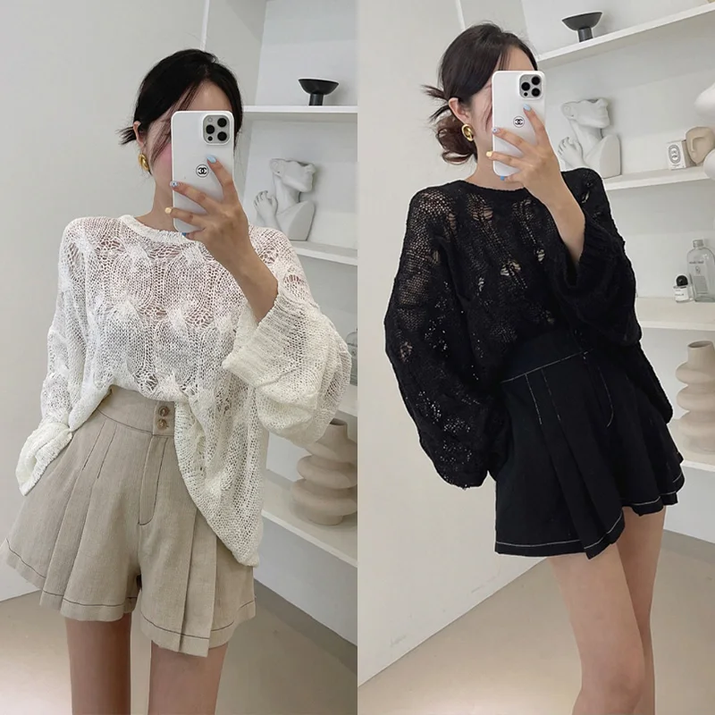 

Корейские летние простые однотонные широкие шорты с высокой талией