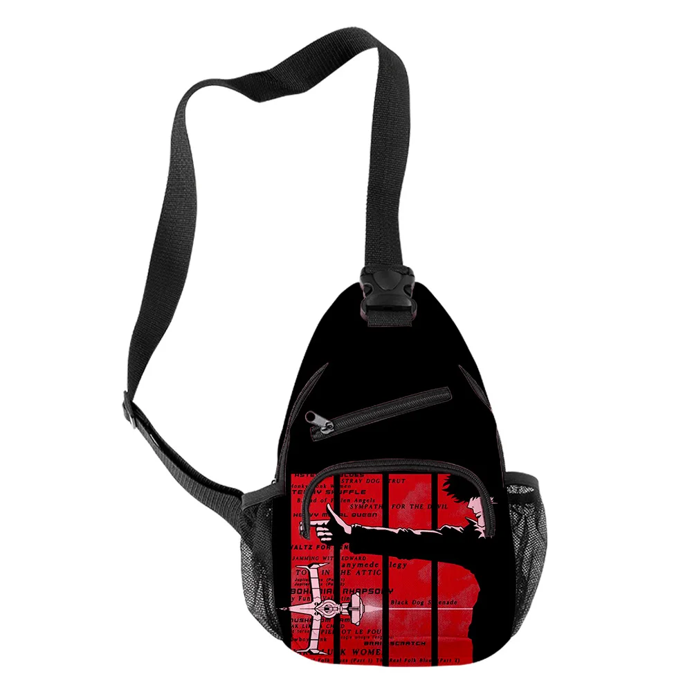 

Trendy Trendy cowboy bebop Crossbody Chest Bags Oxford Waterproof Boys/Girls Sports Travel Bags 3D Print Fashion Shoulder Bags