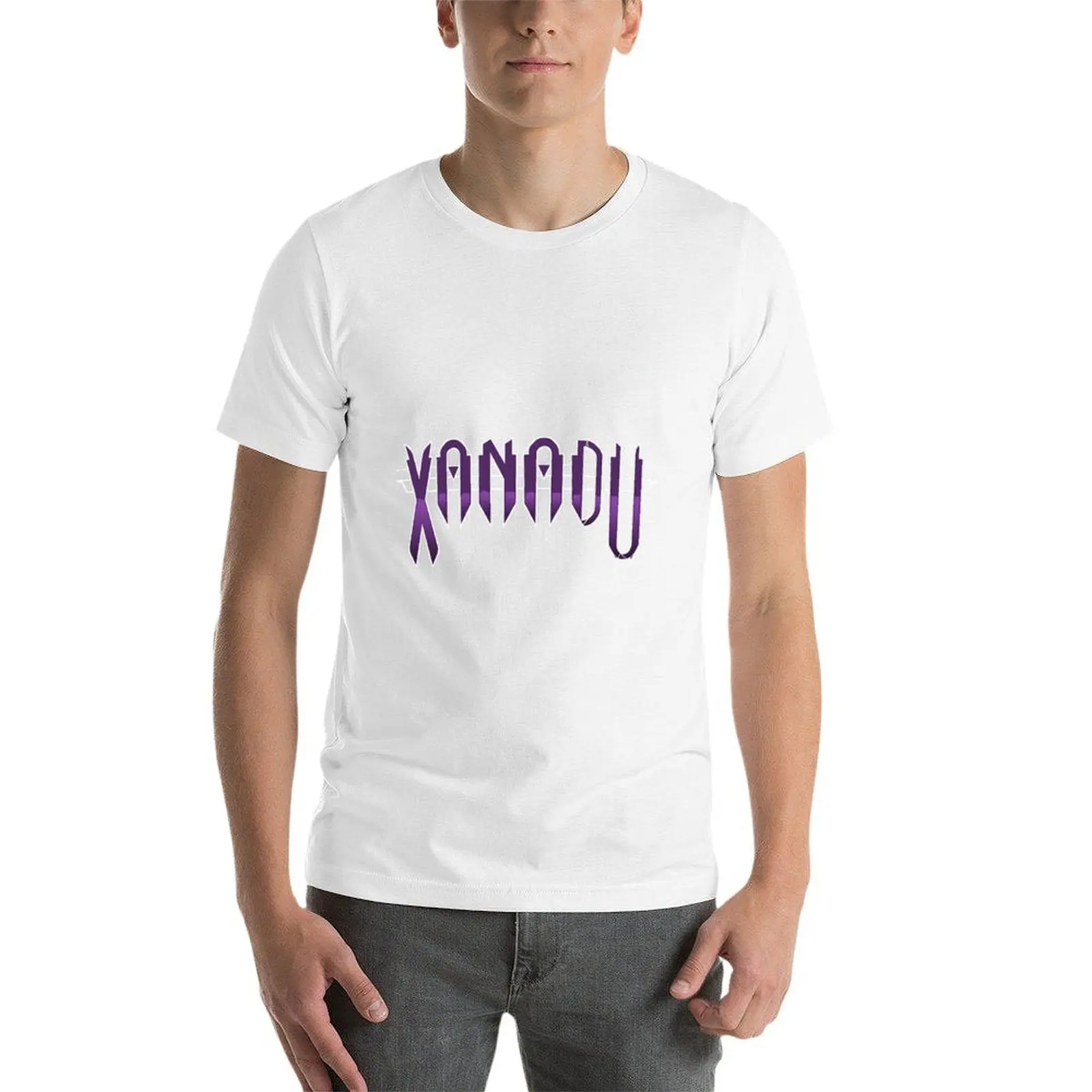 Фото Футболка Xanadu для мужчин, 100% хлопок, набор белых футболок для мужчин, винтажная футболка с графическим принтом №3