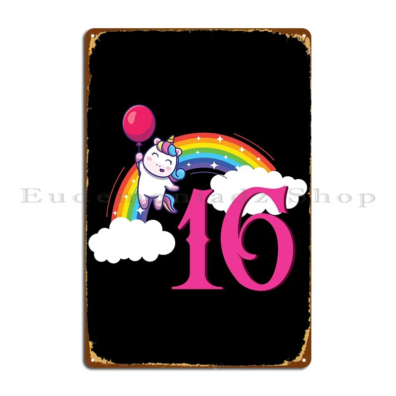 

16th Birthday Party Gift Metal Sign Pub Designs Create Create Plaques Tin Sign Poster