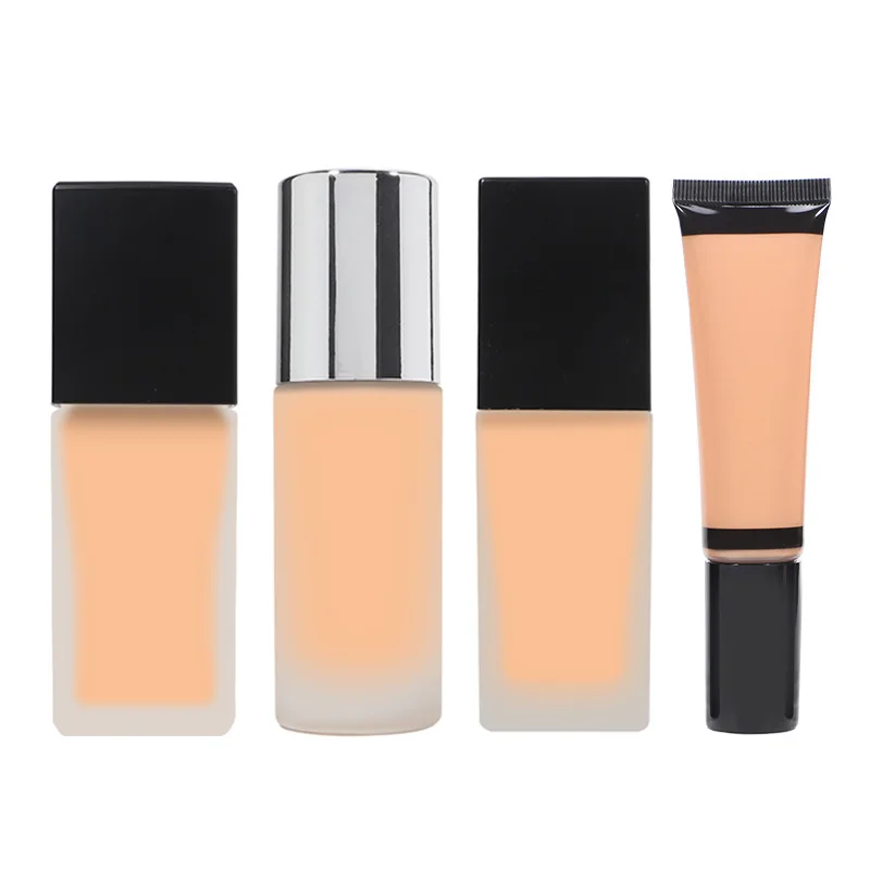 

Private Label Liquid Foundation Cream 18-color Oil Control Custom Logo Concealer Bulk Makeup 30ml-4 Kinds of Packaging Materials