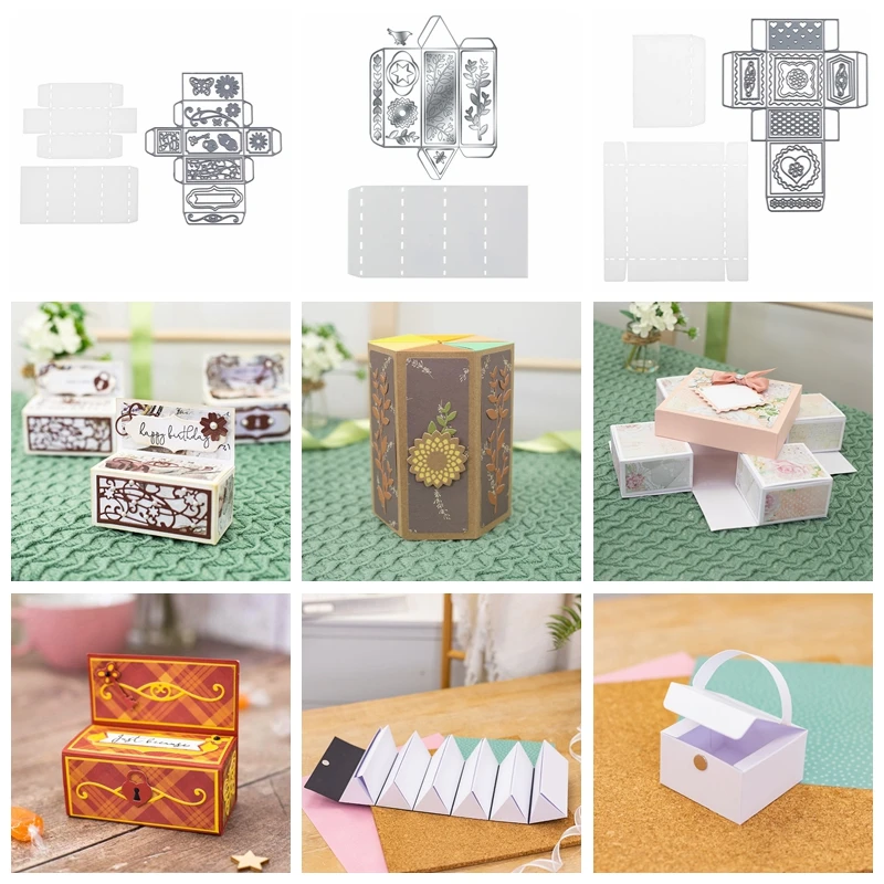 

Hollow Heart Banner Flowers Pop-up Box Base Metal Cutting Dies and Edge Frame Plastic Stencil DIY Scrapbooking Craft Cards 2022