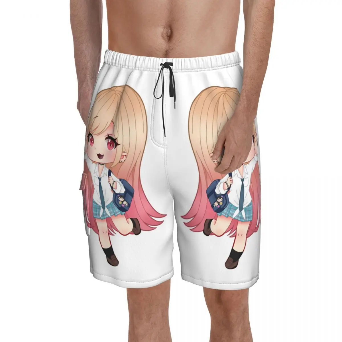 

Marin Kitagawa My Dress Up Darling Board Shorts Kitagawa Marin cute eyes aesthetic anime Male Pattern Board Short Pants Hot Sale