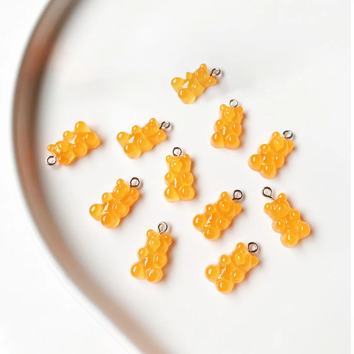 10pcs Acrylic Candy Color Gummy Bear Charms for Jewelry Making DIY Pendant Cute Earrings Bracelet Necklace Creative  Accessories