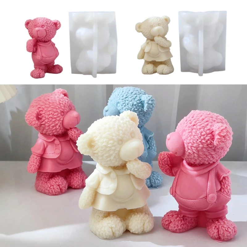 

Bear Shape Silicone Mold for DIY Candle Ornaments Mould Handicraft Making Tool