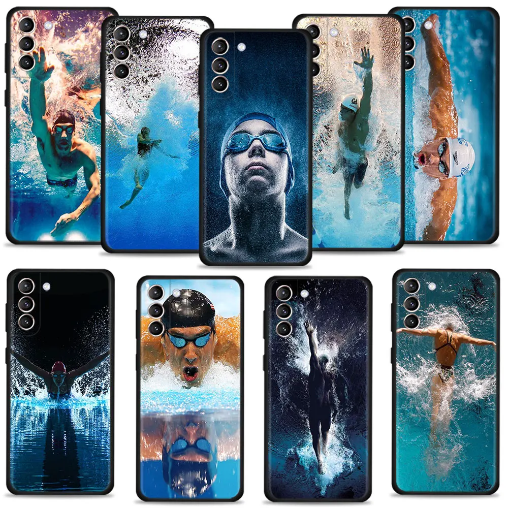 

Original Phone Funda michael phelps swimming For Samsung Galaxy S8 S10 S10e S20 FE 2022 S7 S22 Ultra 5G S21 Plus S9