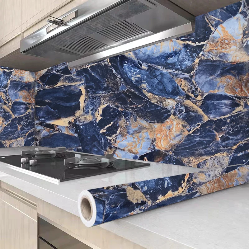 Самоклеящиеся мраморные водонепроницаемые обои из пвх шириной 20/30/40/50 см