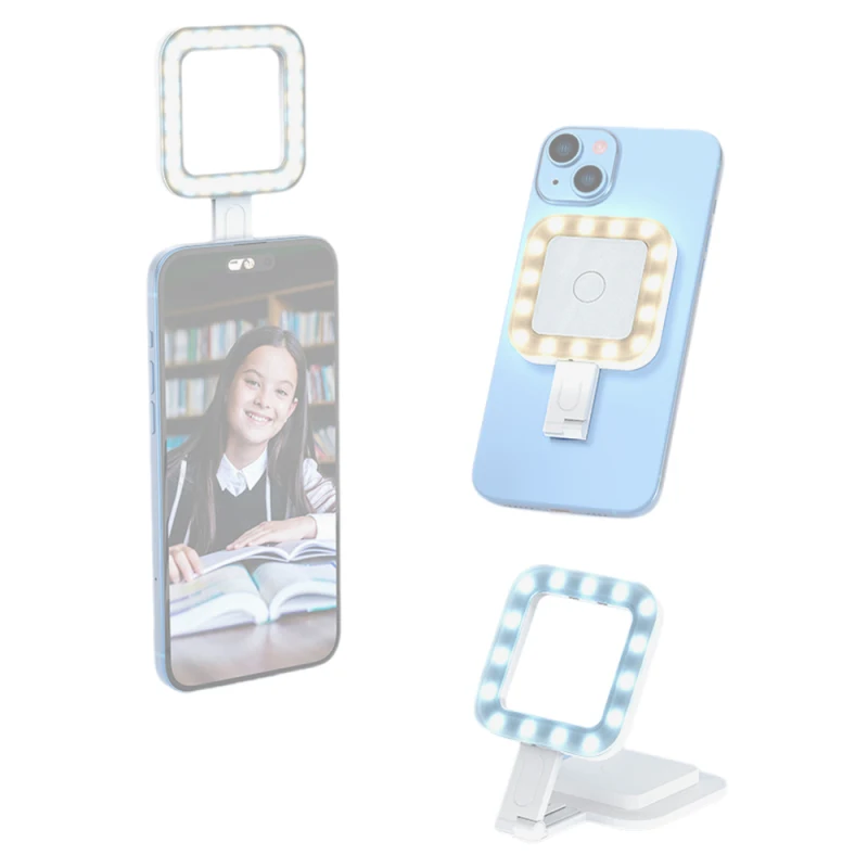 Магнитный светодиодный светильник для селфи 2500K-9000K iPhone 15/14/13/12 дюймов