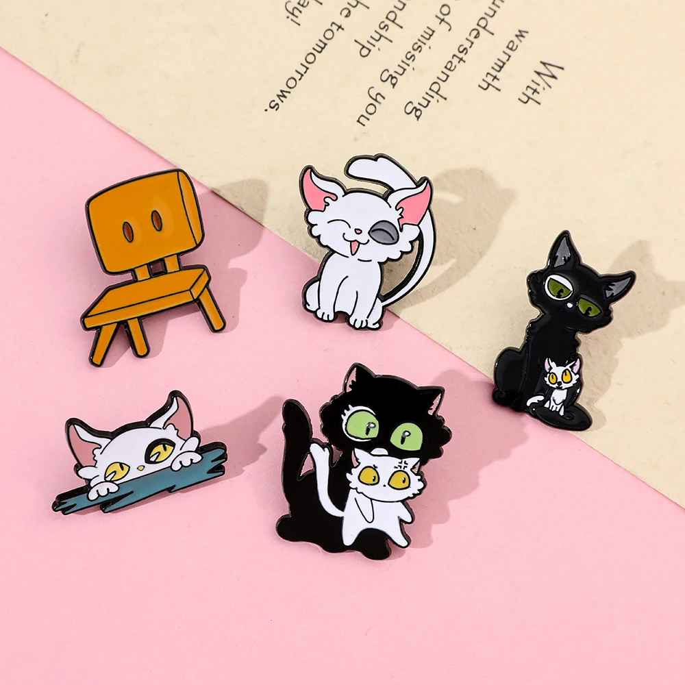 

Anime Suzume No Tojimari Collection Metal Enamel Brooches Cartoon Cute Cat Lapel Pin for Women Jacket Jewelry Accessories Gifts