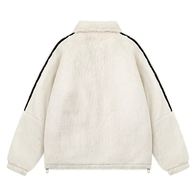 Trendy Original Cotton-Padded Loose Fit Oversize Coat For Men And Women Thickened Winter Woolen Casual Style Parkas