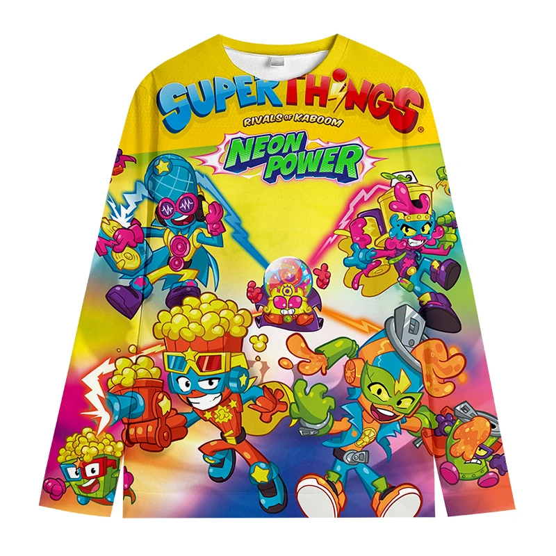 Детский свитшот SuperThings с 3D принтом уличная одежда героями мультфильмов осенняя