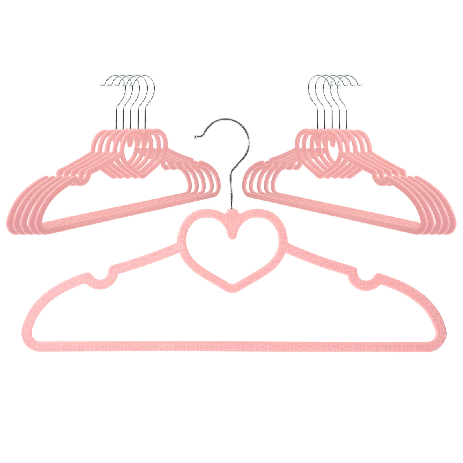 

15 PCS Hanger Non-Slip Pink Baby Hangers Plastic Sheeting Child Wardrobe Organiser
