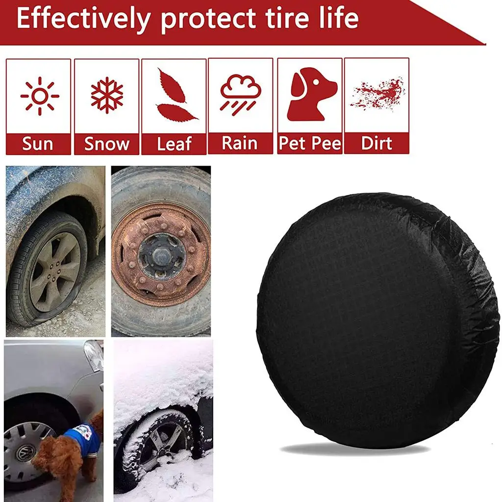 

4x Caravan Camper Tire Cover High Elastic Fit 24''-26'' Waterproof for Van Truck