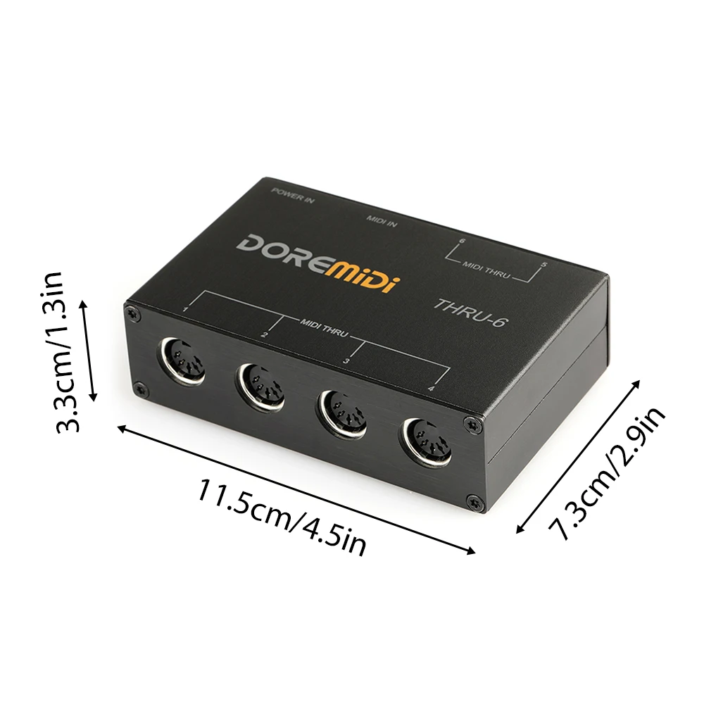 Doremidi 6-выходной Midi-бокс Преобразователь 1-в-1 Основной Блок Plug And Play
