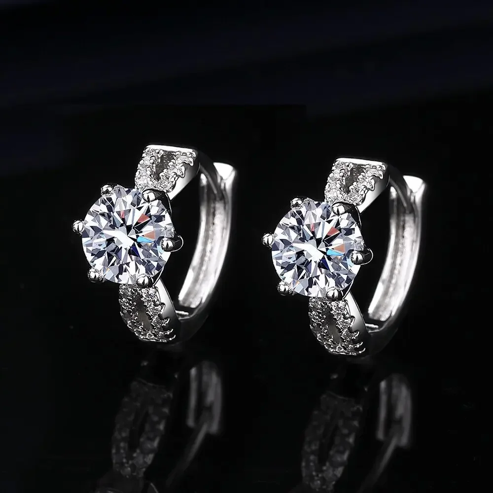 Милые простые Стильные серьги для девочек маленькие минималистичные с цирконием