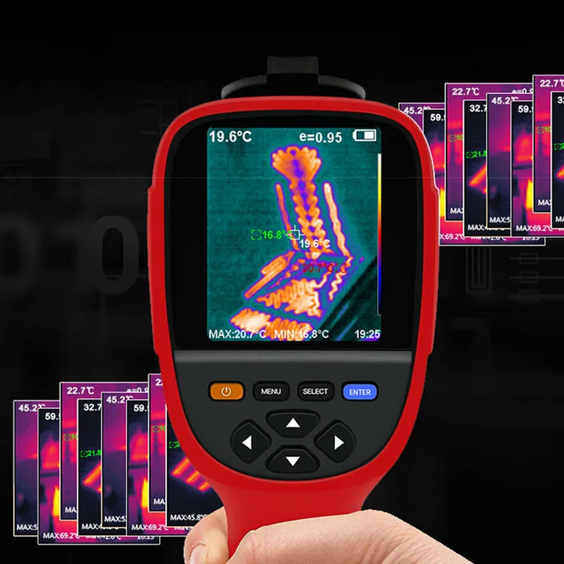 

Тепловизор, инфракрасный обогреватель пола, боковая утечка, высокочеткое тепловизионное изображение