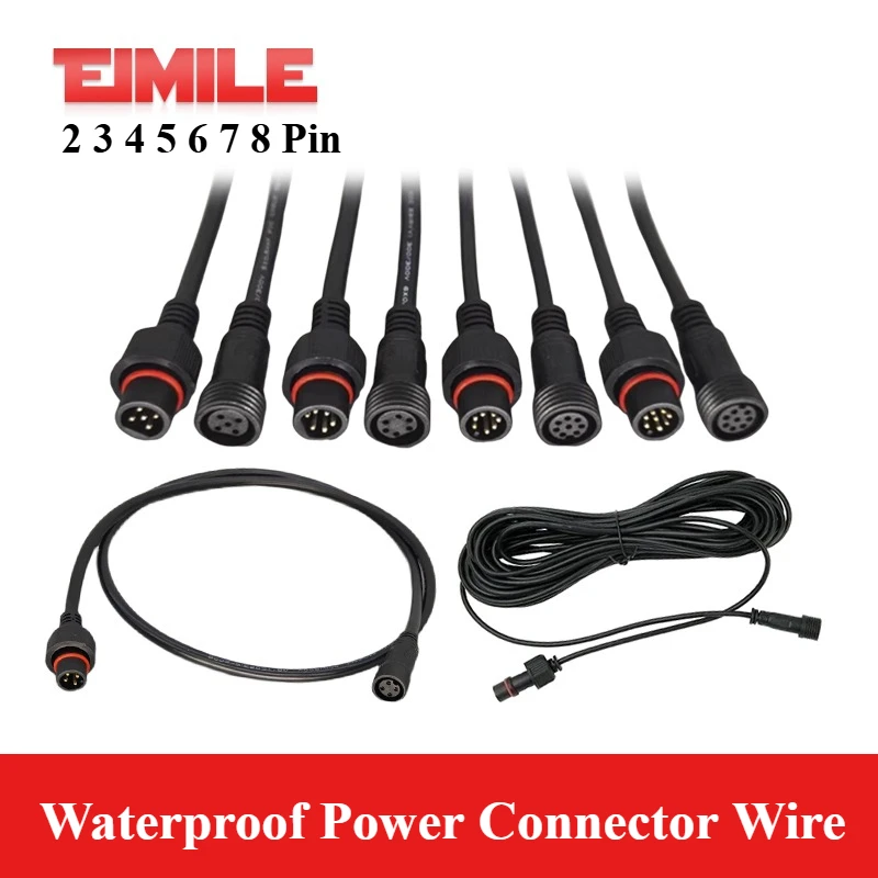 Водонепроницаемый 2 3 4 5 6 7 8-контактный соединительный кабель 0,3-2,5 квадратная вилка «папа-мама» Быстрая док-станция IP68 Промышленный авиационный провод питания