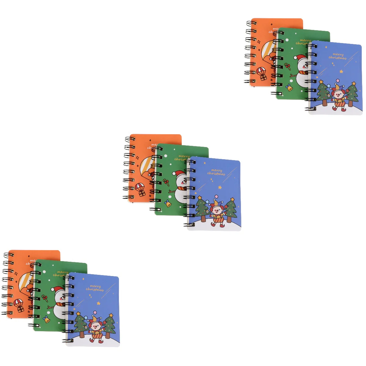 

18 Pcs Christmas Coil Pocket Notebooks Cartoon Notepads Student Stationery