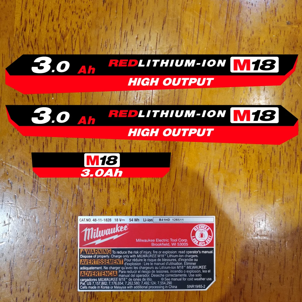 

Milwaukee 2.0ah 3.0ah Battery sticker Battery case Electric 18650 for M18 electrodrill Electric screwdriver 2659 2607 2648 2753