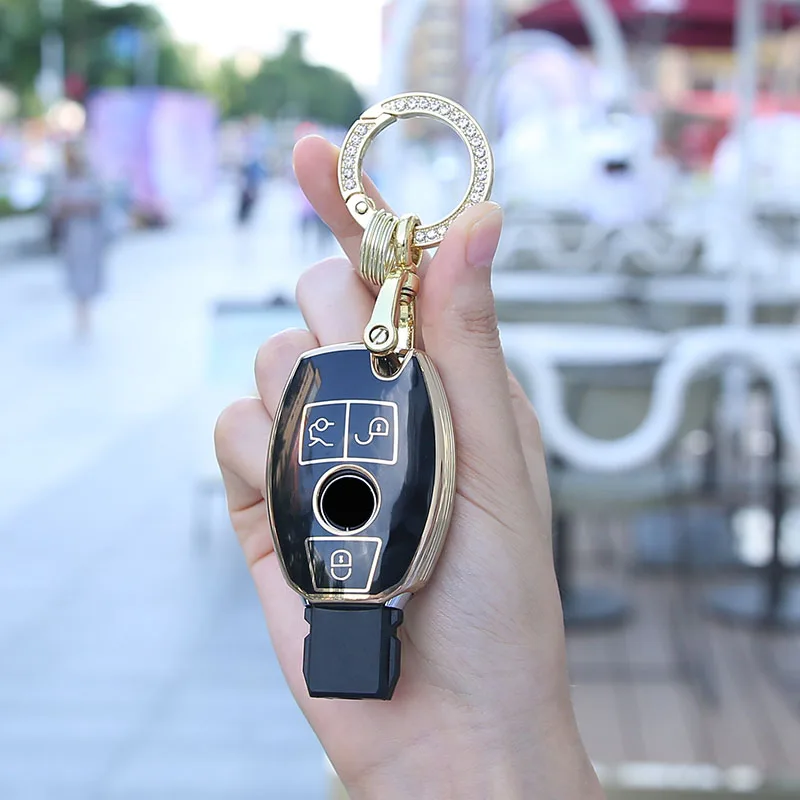 

New Style Car Key Case Cover For Mercedes Benz w211 w204 A B R G Class GLK GLA GLC GLR W210 W176 W202 W463 Shell Accessories